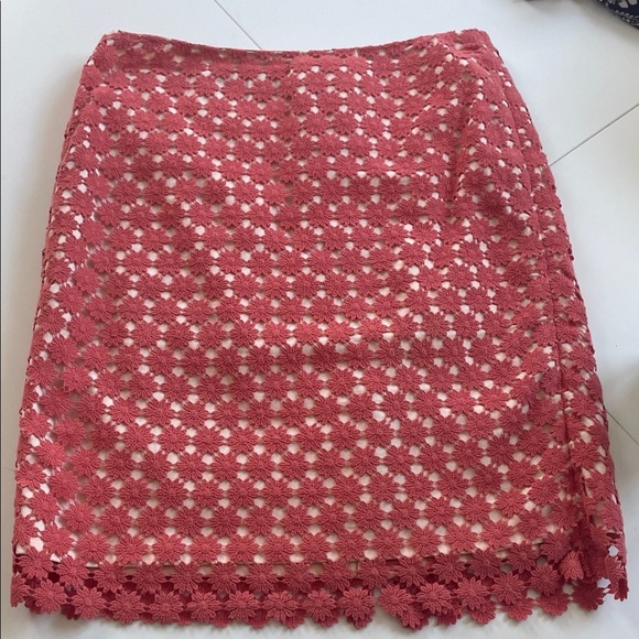 Talbots Dresses & Skirts - Floral Lace Pink Skirt